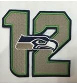 Seattle Seahawks Iron on Embroidery Patch Size: 3" X 3.25"
