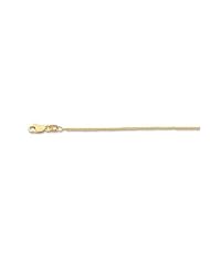 14k Solid Yellow Gold Diamond Cut Round Wheat Chain Necklace 1.1mm 30"
