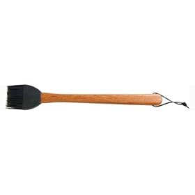 Charcoal Companion 15.25-inch Silicone Head Basting Brush with Rosewood Handle by 