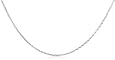 14k White Gold 1.2mm Diamond-Cut Wheat Chain Necklace, 18"