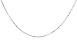 14k White Gold 1.2mm Diamond-Cut Wheat Chain Necklace, 18