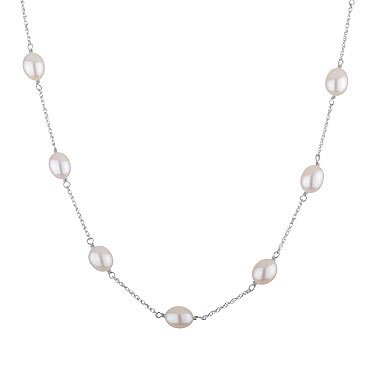 Honora White Freshwater Cultured Cup Necklace