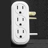 Multi-outlet & Power Strips: Six Outlet Grounded Side Entry Tap, White