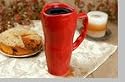 Made in the USA - 20 oz. Ceramic Travel Mug - Red