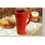 Made in the USA - 20 oz. Ceramic Travel Mug - Red