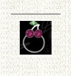Fuschia Cherries Crystal Pendant Toe Ring