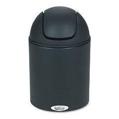Plastic mini can 2 quart swing lid 5 1 2 dia. x 7 1 2h black