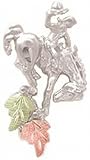 Yellow-gold Black Hills Gold Bucking Bronco Tie-pin