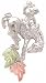 Beautiful! Black Hills Gold Sterling-silver Bucking Bronco Tie-pin
