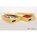 Set of 4 Under Bed Plastic Storage Box (Yellow) (6.75H x 17.25W x 26.25D)