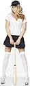 The Fever Collection - Baseball Girl Fancy Dress Costume (adult size 8-12) - Black and White