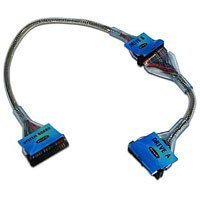 Belkin Dual Drive Round FDD Cable - Clear with UV Pigment and Silver Braid 0.6m