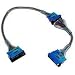 Belkin Dual Drive Round FDD Cable - Clear with UV Pigment and Silver Braid 0.6m