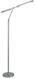 Baton Polished Steel Fluorescent Floor Lamp
