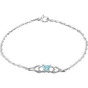 Genuine IceCarats Designer Jewelry Gift 10K White Gold Bfly Cz Birthsto Brc W/Box. December Brc W/Box Bfly Cz Birthsto Brc W/Box In 10K White Gold