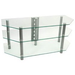 3-Tier Glass TV Stand- Clear(52