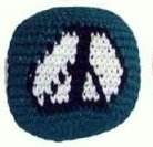 Hacky Sack ~ Peace Sign Hacky Sack ~ Green