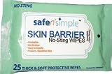 Safe N' Simple No Sting Skin Barrier Wipes, Pk/25