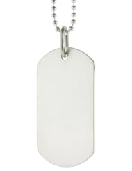 Sterling Silver Dog Tag 2 inch full size