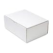 Quality Park Corrugated Cardboard Die-Cut Folded Mailing Box, 10 x 14 x 5.5 Inches, White (74103)
