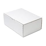 Quality Park Corrugated Cardboard Die-Cut Folded Mailing Box, 10 x 14 x 5.5 Inches, White (74103)