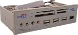 Produkt-Bild: 5.25 ZOLL MULTI FRONT PANEL: USB 2.0 + FireWire + Card Reader + AUDIO, SILBER