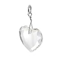 Sterling Silver Clear Swarovski Crystal Heart Pendant Charm