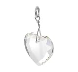 Sterling Silver Clear Swarovski Crystal Heart Pendant Charm
