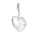 Sterling Silver Swarovski Crystal Heart Pendant Charm