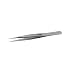 Aven Straight Fine Pattern OC Precision Tweezer, Stainless Steel, 3-1/2" Length