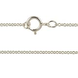 Sterling Silver - Chain Necklace With Clasp - Cable Chain - 18in : Pack of 1