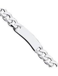 Sterling Silver Curb ID Bracelet QCD400-8.5"