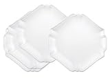 Tyler Florence for Mikasa Chef's White Collection Baroque Dinner Plates Set of 4
