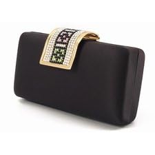 Satin and Swarovski Crystal Evening Bag