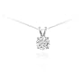14K White Gold 1/2 ct. Diamond Solitaire Pendant with 18" Chain