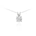 14K White Gold 1/2 ct. Diamond Solitaire Pendant with 18" Chain
