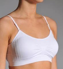 Coobie Strappy Seamless Adjustable straps Ultra Comfy Scoopneck Bra 9012 (Regular, White)