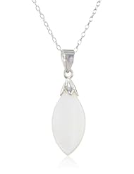 Sterling Silver Gemstone Teardrop Pendant Necklace, 18"