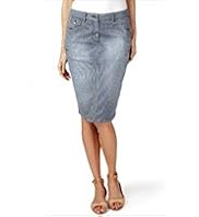 Per Una Cotton Rich Ticking Striped Denim Pencil Skirt