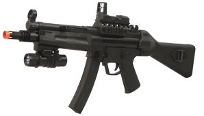 Spring Loaded Airsoft Rifle with Light & Safety