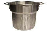  : DOUBLE BOILER INSET, FITS 20 QT., 12-7/16'' DIA. (TOP) X 10-7/16'' D, 11-1/4'' (BOTTOM) DIA, PERFORATED, 3 GAUGE ALUMINUM