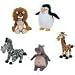 Madagascar 2 Escape Africa Set of 5 Bundle Plush Beanie Buddy Toy