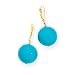 14k Gold & Turquoise Bead Drop Earrings- 16mm