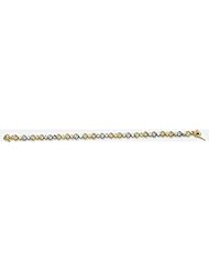 14k TriColor Diamond Cut Bracelet 7"