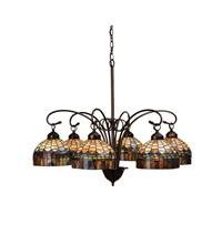 31 Inch W Tiffany Candice 6 Lt Chandelier Ceiling Fixture