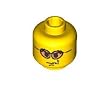 Yellow Head (Glasses and Scowl) - LEGO Minifigure Piece