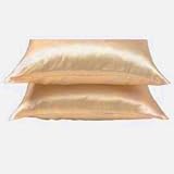 Satin Zippered Pillow Protector - 24kt. Gold - Standard Size