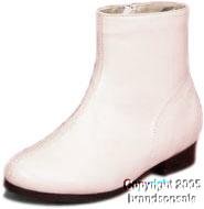 Child's 70's White Costume Boots (Size: Small 11-12) 
