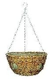 Outdoor Living : Gardman Rustic Hanging Basket With Holes - 350mm (14") Natural