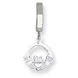 14K White Gold Claddagh TummyToy Belly Ring - JewelryWeb